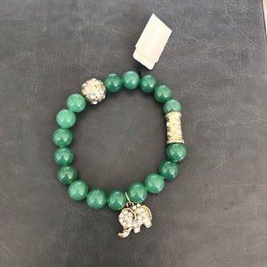 Chico’s bracelet, stretch, genuine stone w/ charms